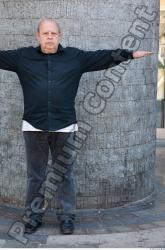 Whole Body Man T poses White Casual Overweight Bald